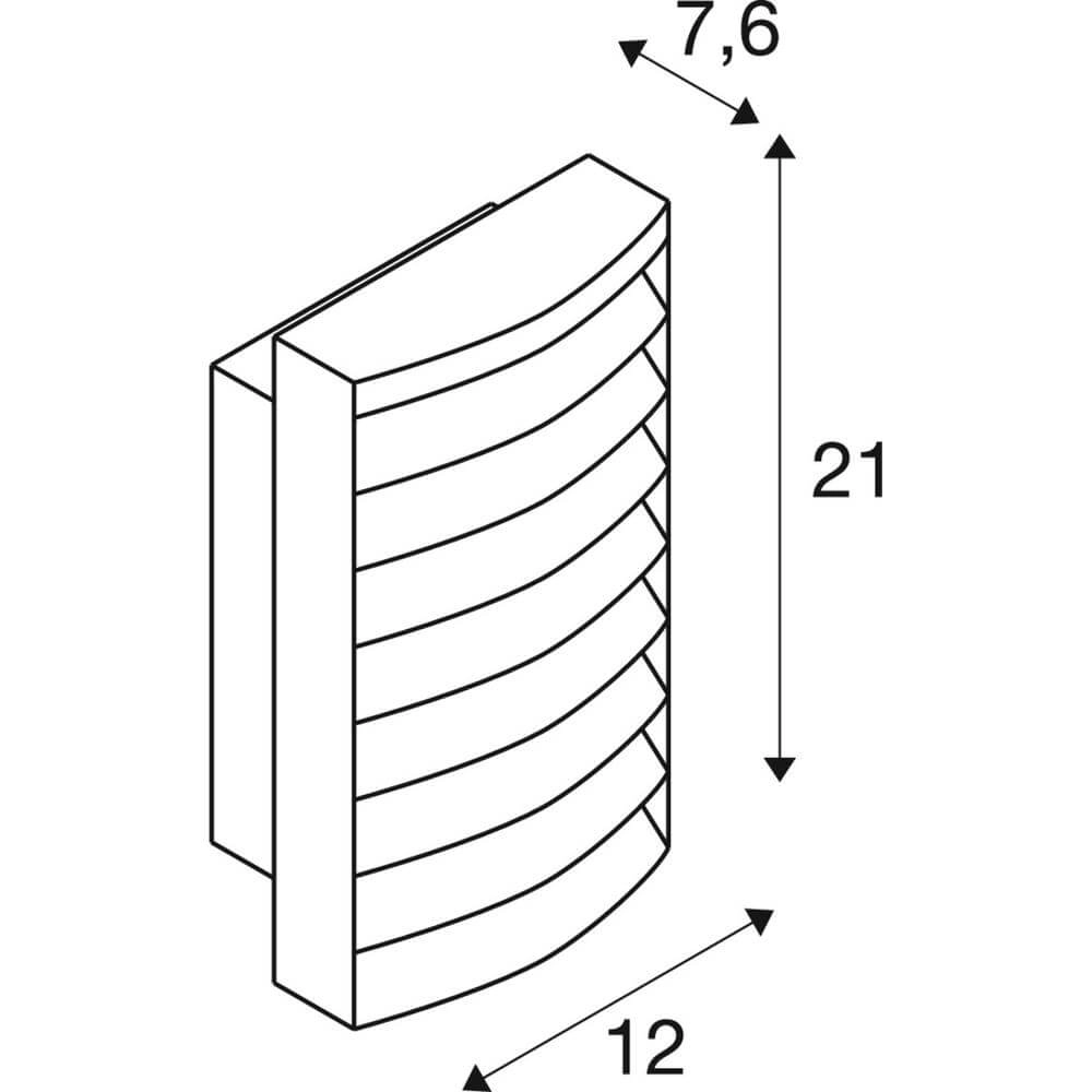 Applique murale Rasterlys design anthracite 2700K SLV 4024163296663