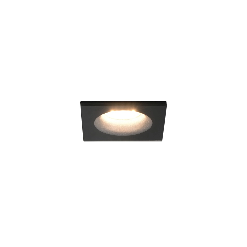 Projecteur carré encastré Fjell IP44 noir