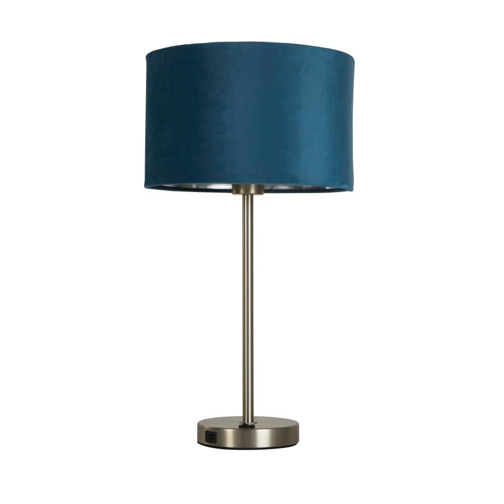 Lampe de table Finn or avec bleu
