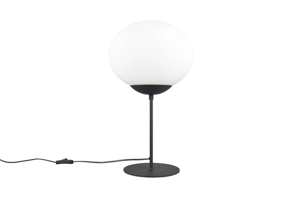 Lampe de table Fomento Ø 30cm - noir avec verre blanc Trio 4017807616163