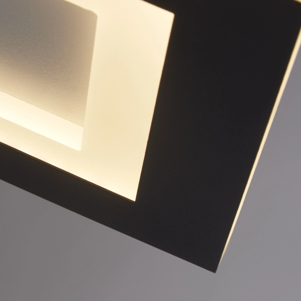 Plafonnier Squary Carré 25cm Noir Searchlight 5053423307756