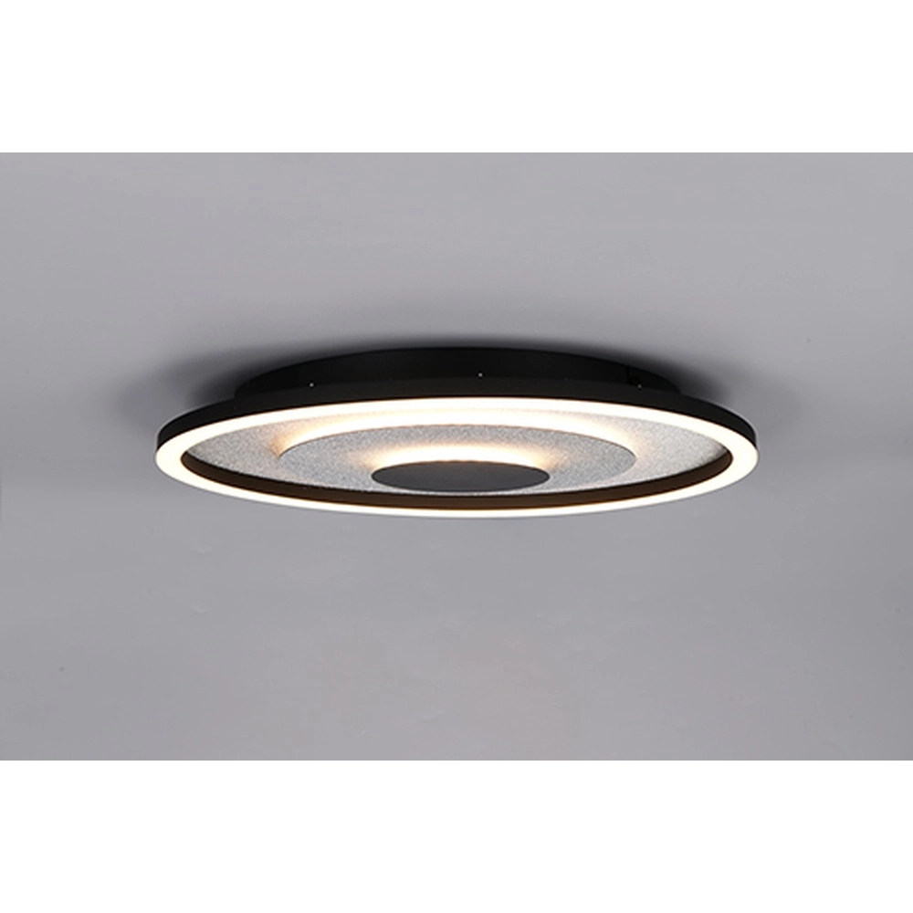 Lampe de plafond Yomo Rond noir Trio 4017807704457