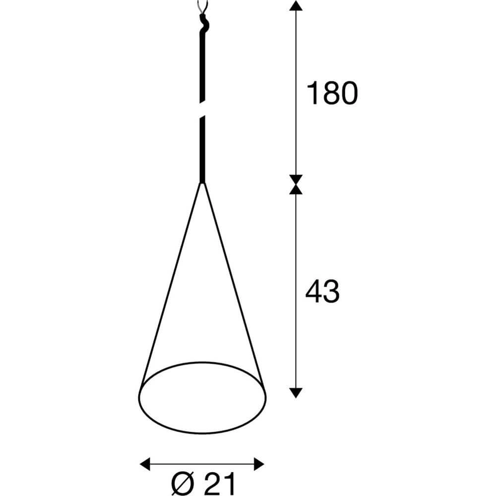 Suspension Magico 21 noir avec or Ø 21cm SLV 4024163297172