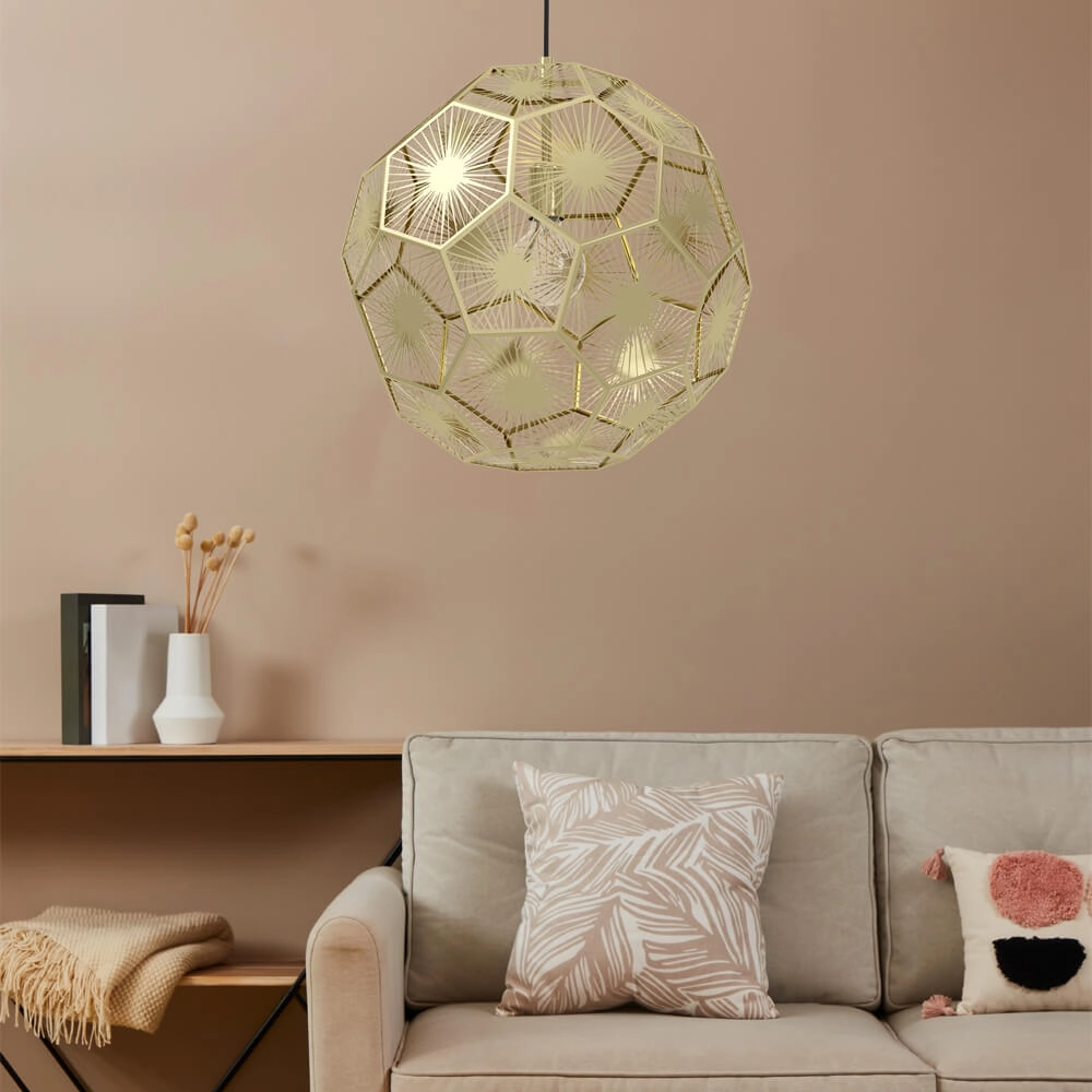 Lampe à suspension design dorée Skoura Ø 50 cm Stars of Light 9002759397562