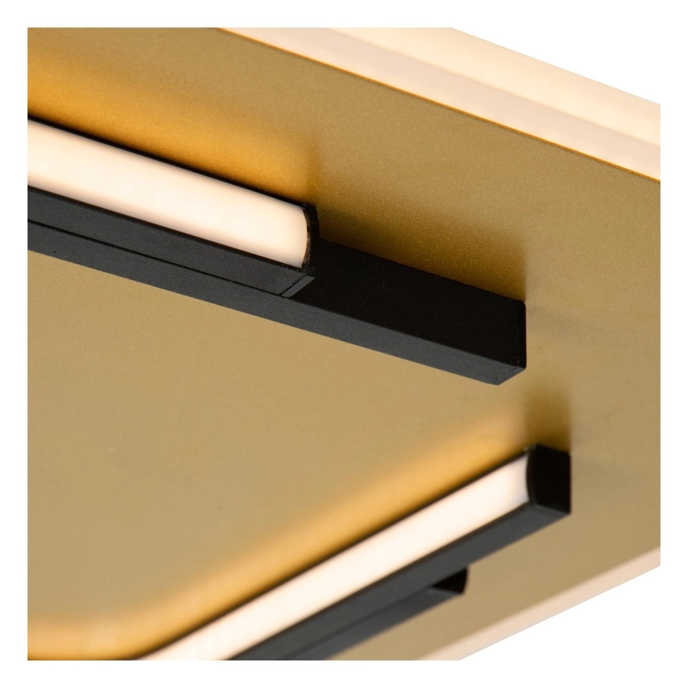 Conception de plafonds Andreas 40 x 40cm - 30W noir avec or Lucide 5411212441751