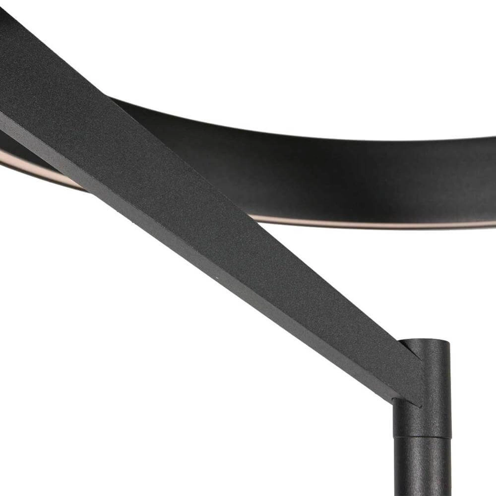 Lampadaire moderne Mykty noir Ø 40cm Steinhauer 8712746178173