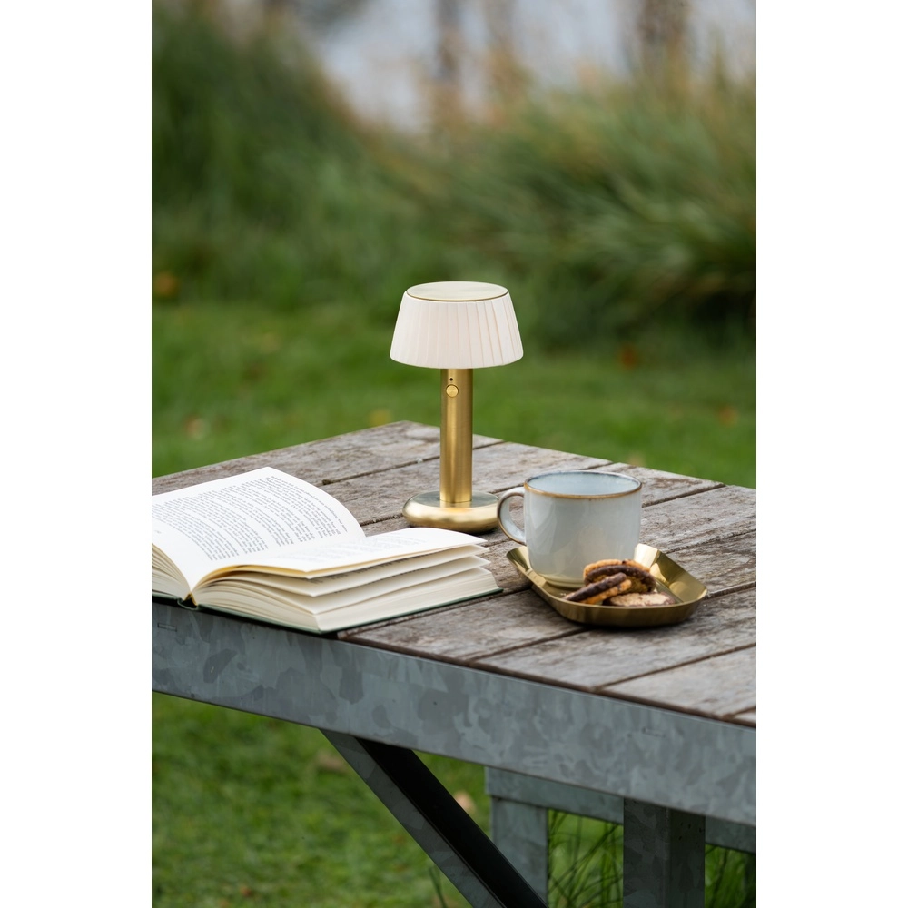 Lampe de table dorée Grasse Rechargeable KonstSmide 7318300030416