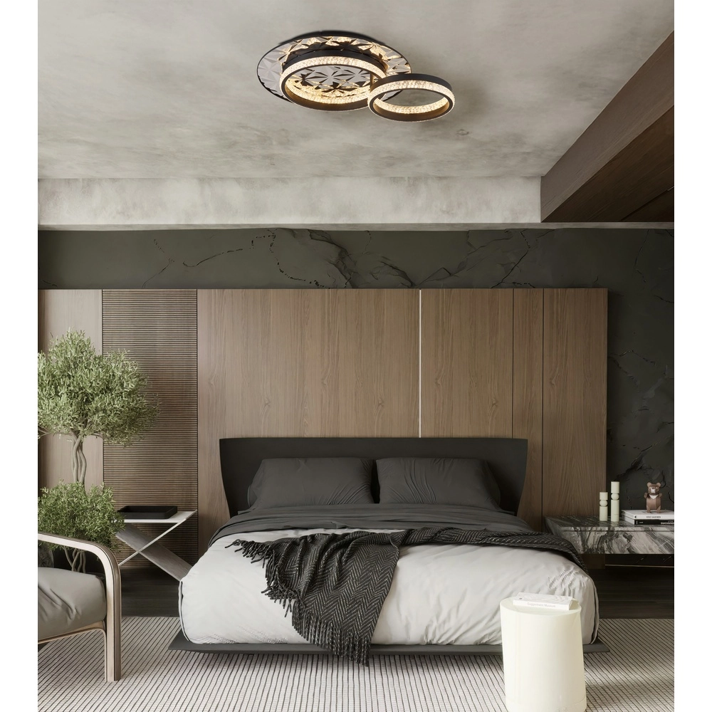 Lampe de plafond à design Della Ii Noir Globo 9007371578191