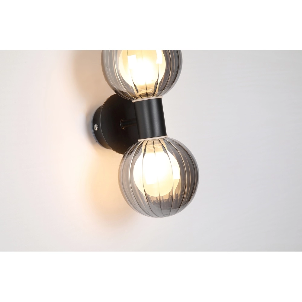 Applique murale Luminsphere Double noir Searchlight 5053423297415