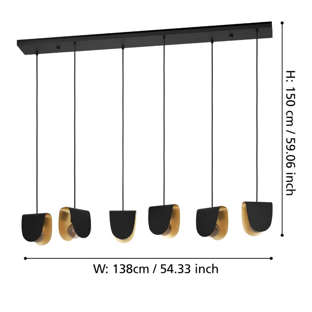 Lampe suspendue pour salle à manger Serenara 138 cm Stars of Light 9008606242726