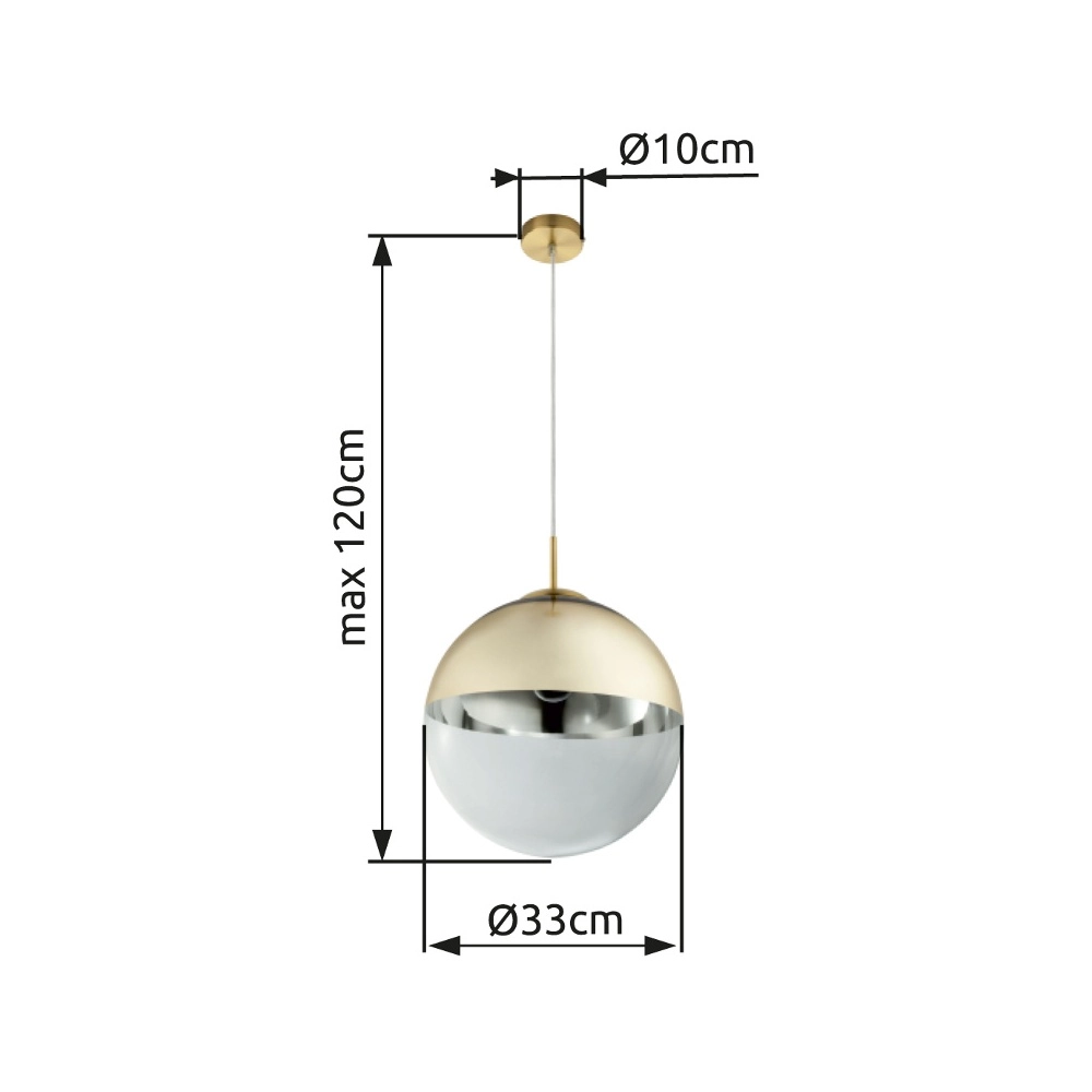 Lampe suspendue Varus or Ø 33cm Globo 9007371371464