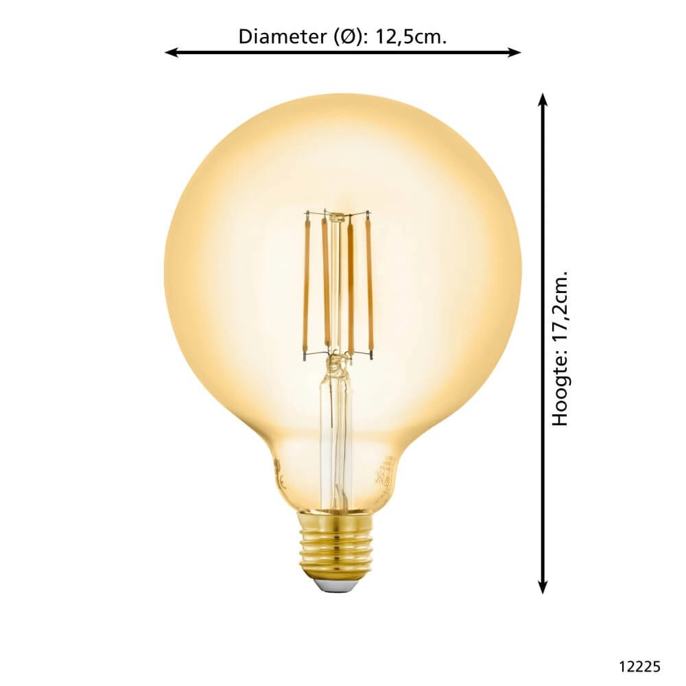 Ampoule de lampe LED Zigbee - E27 - 6 watt - 2200K - G125 Eglo 9002759122256