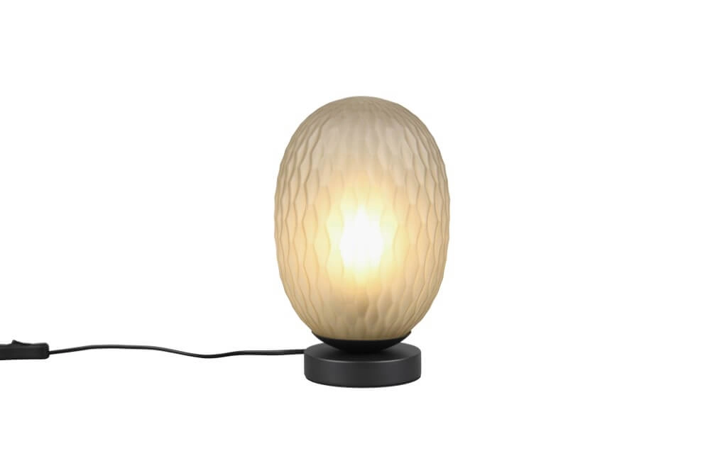 Lampe de table Facette avec verre vert nervuré Trio 4017807627893