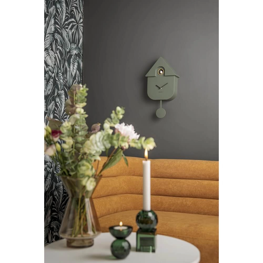Horloge murale moderne Cuckoo vert Karlsson 8714302687167