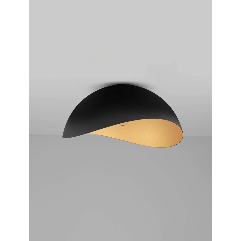 Plafonnier Opsi noir avec or Ø 50cm Lyora 5212017457998