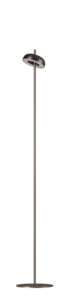 Lampe sur pied à LED Maureen Noir nickel