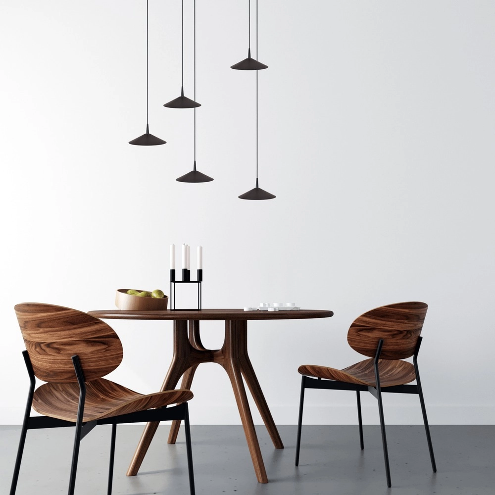 Lampe suspendue à 5 lumières Ceppo Noir Ø rond 18cm Masterlight 8718121358697