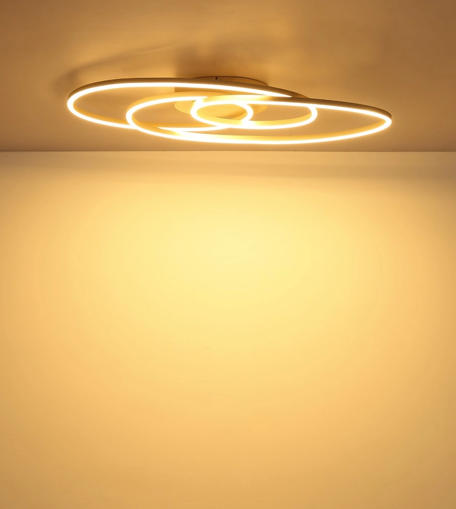 Lampe de plafond à design Spira brun sable Globo 9007371593347