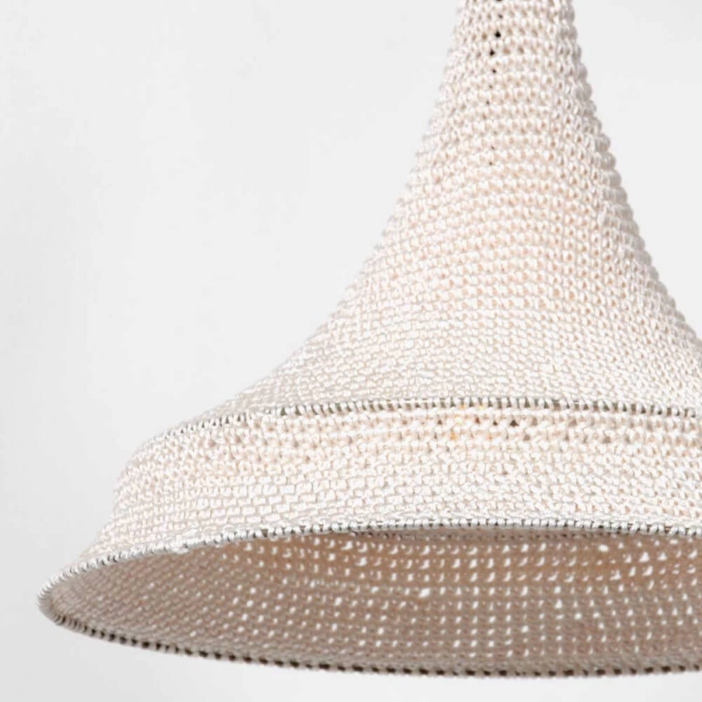 Lampe suspendue Ø 60cm Marrakesch de corde blanche Steinhauer 8712746161502