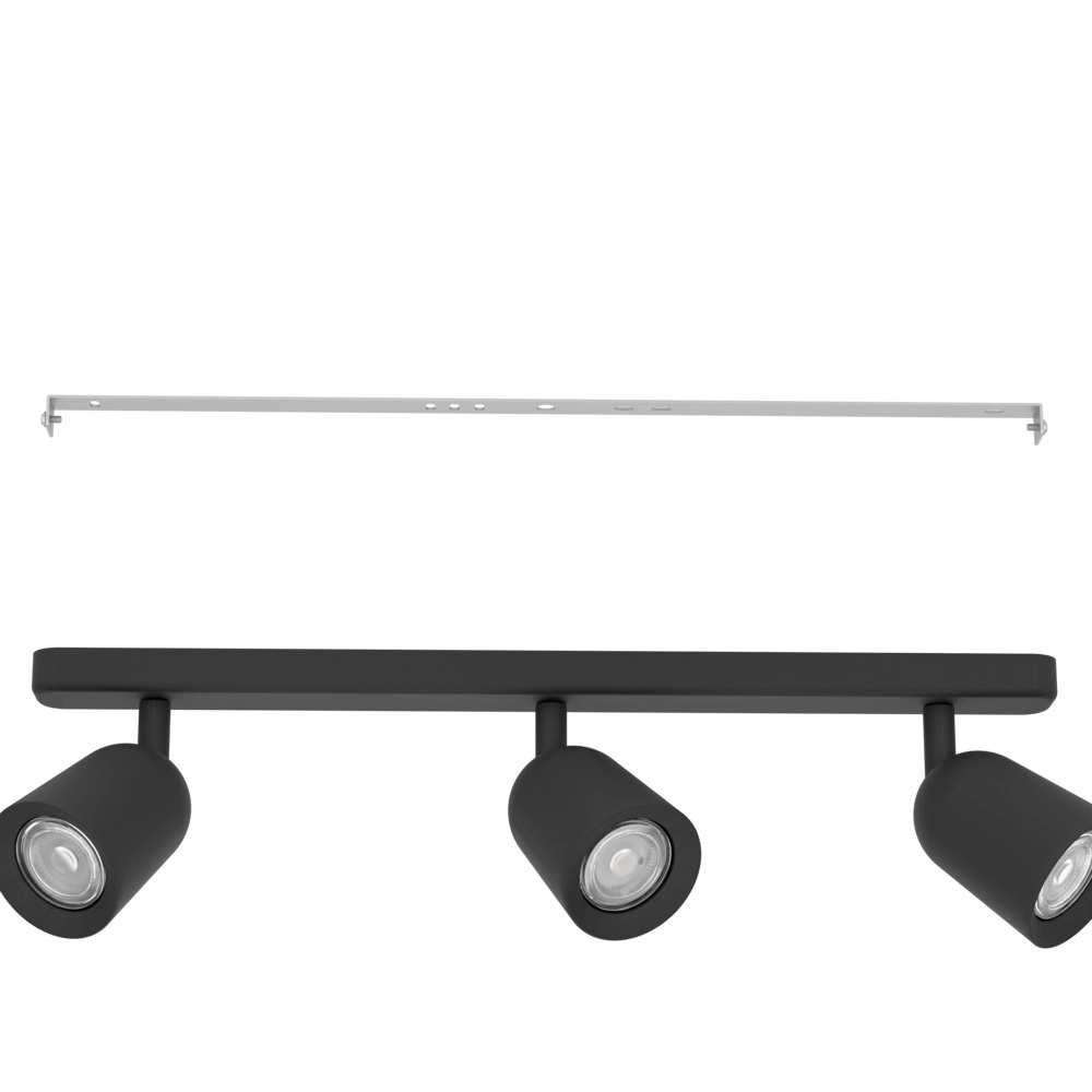 Spot monté en surface Camaldoli 3 lumières noir Eglo 9008606360451