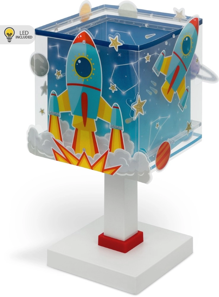Lampe de table Rocket lueur bleue dans l’obscurité Lampe de table Rocket lueur bleue dans l’obscurité