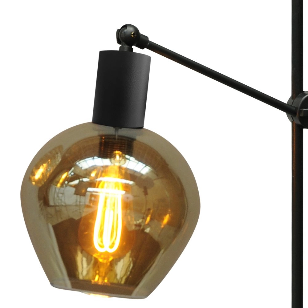 Lampe de table noire Bounty avec verre blackline Masterlight 8718121247885