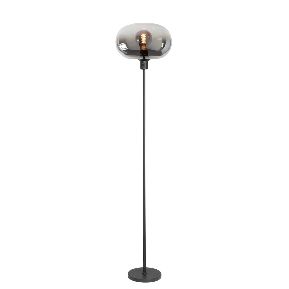 Lampadaire Bellini noir avec verre fumé Ø 31cm Lampadaire Bellini noir avec verre fumé Ø 31cm