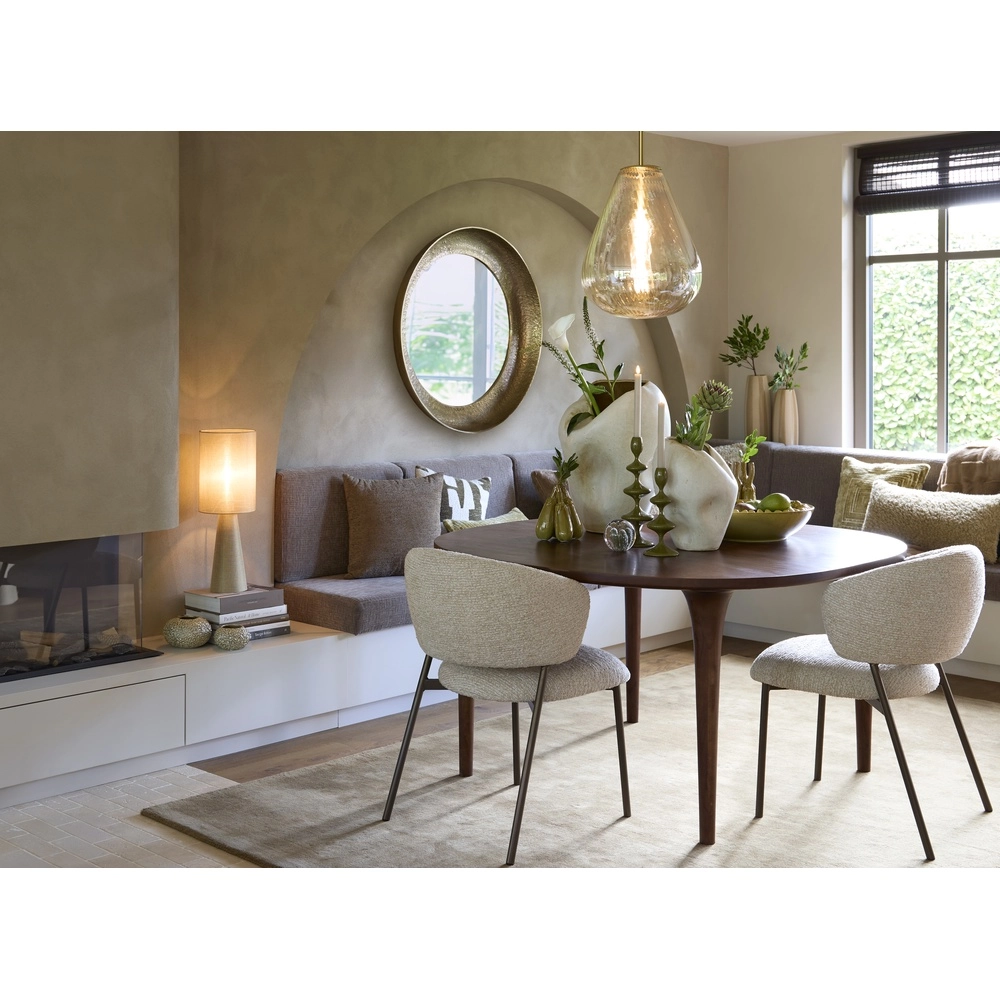 Lampe suspendue en verre Leona Ø 40cm - verre ambré Light & Living 8717807834029