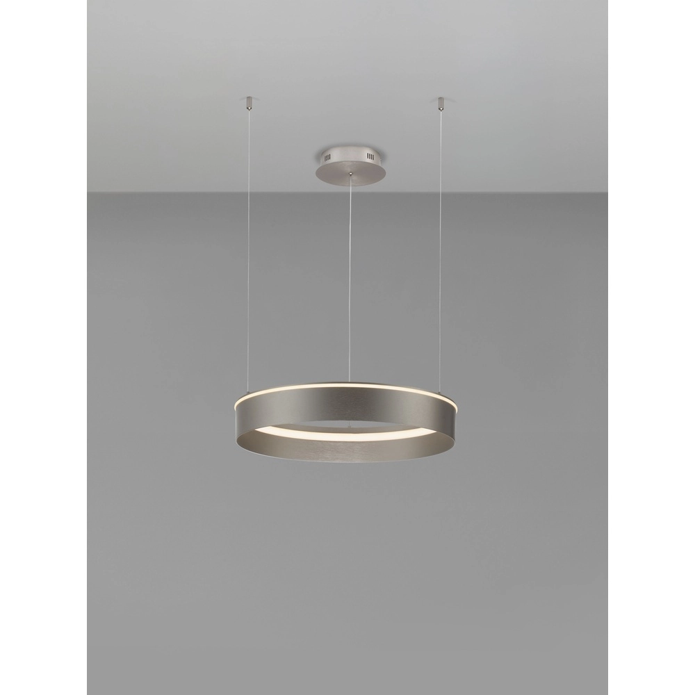 Lampe pendante moderne Olivia nickel Ø 60cm