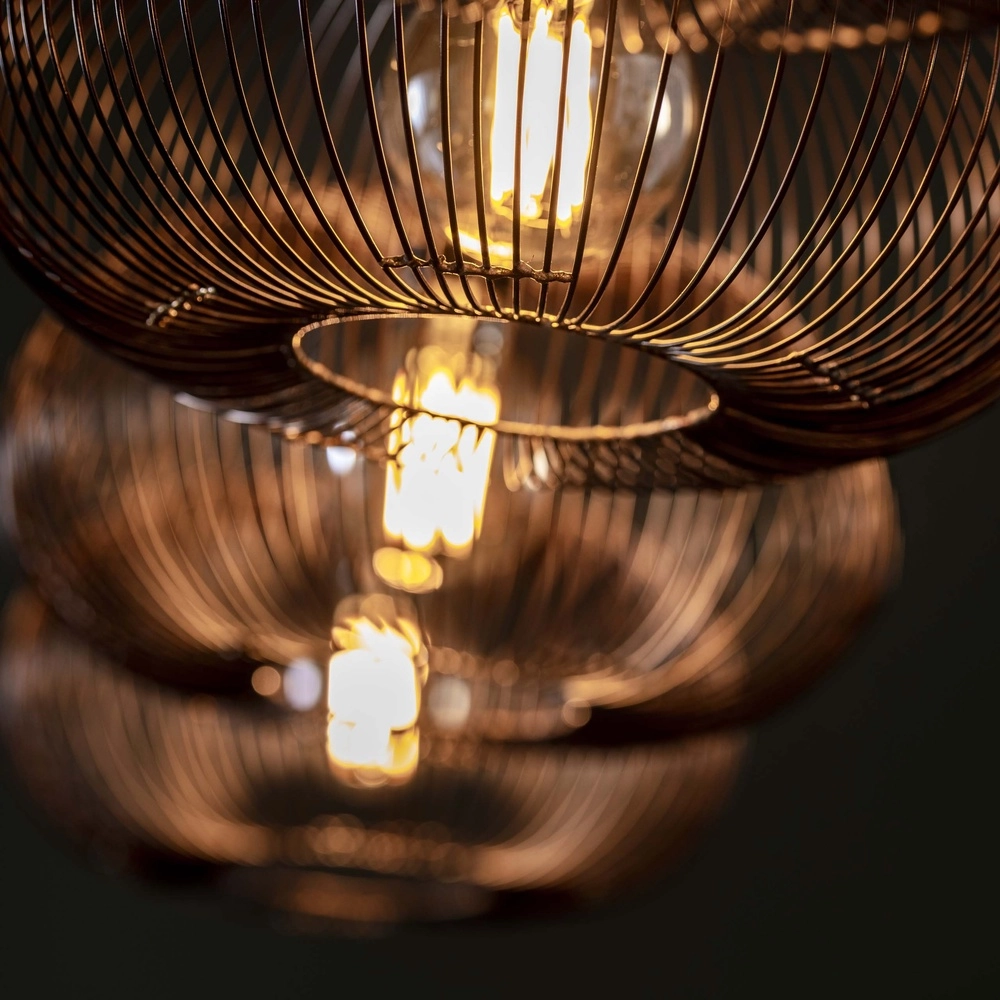 Lampe suspendue à 4 lumières Copper Ø 35 cm Lyora 8716803513266
