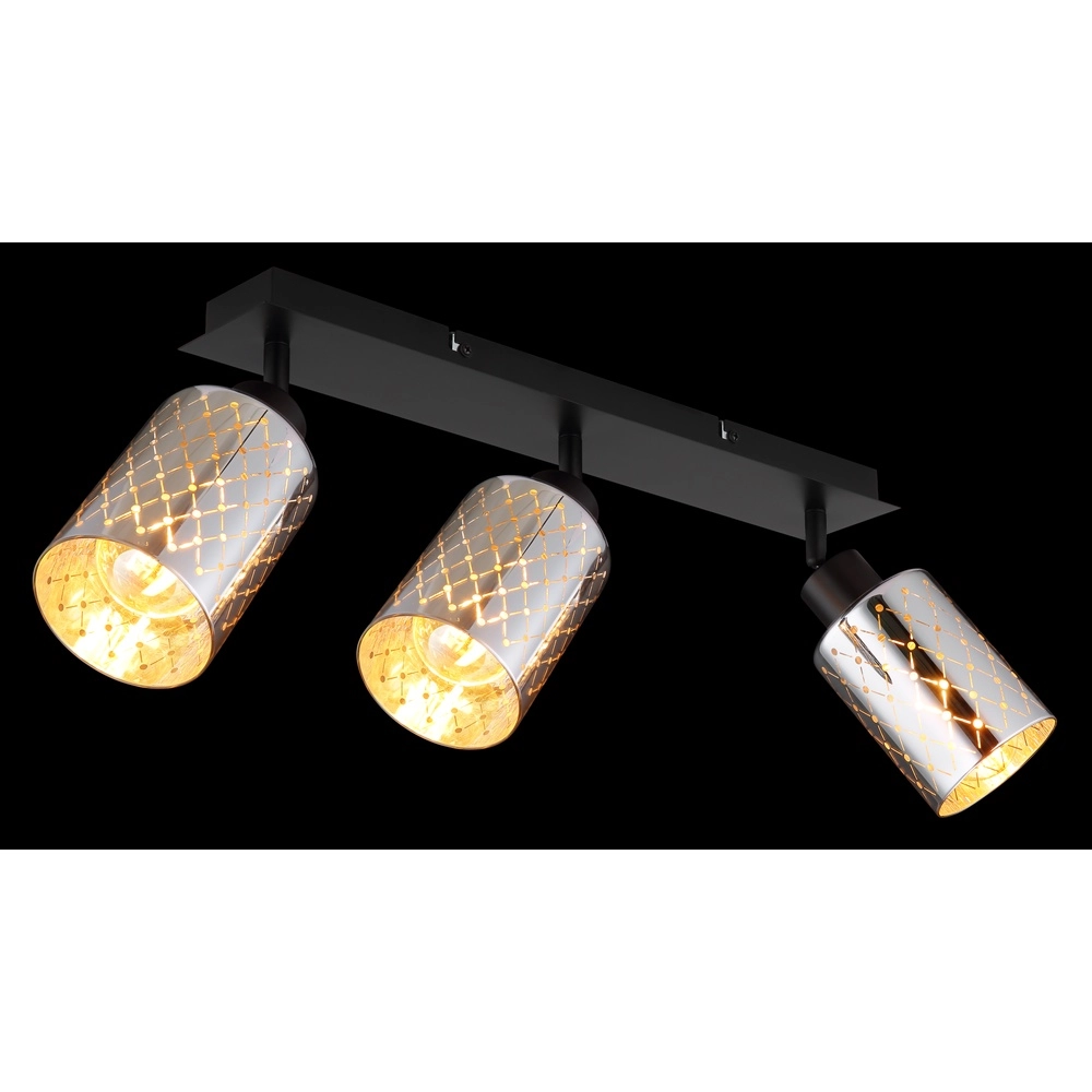 Lampe de plafond à design Alonso Noir à 3 lumières Globo 9007371569250