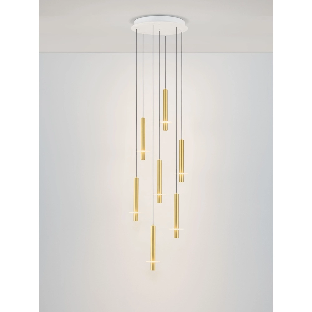 Lampe pendante de conception Noemi or avec blanc Ø 47cm Lyora 5212063503311