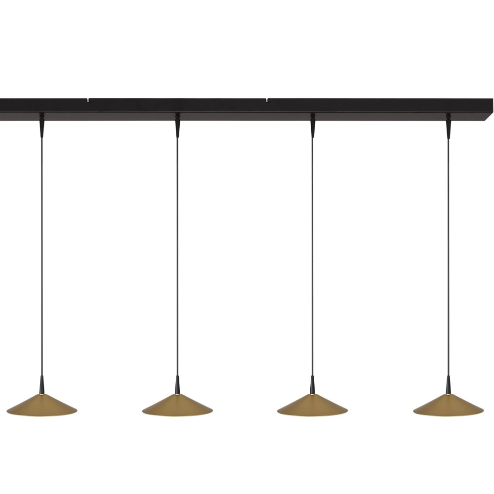 Lampe suspendue à 5 lumières Ceppo noir avec or Ø 18cm Masterlight 8718121352053
