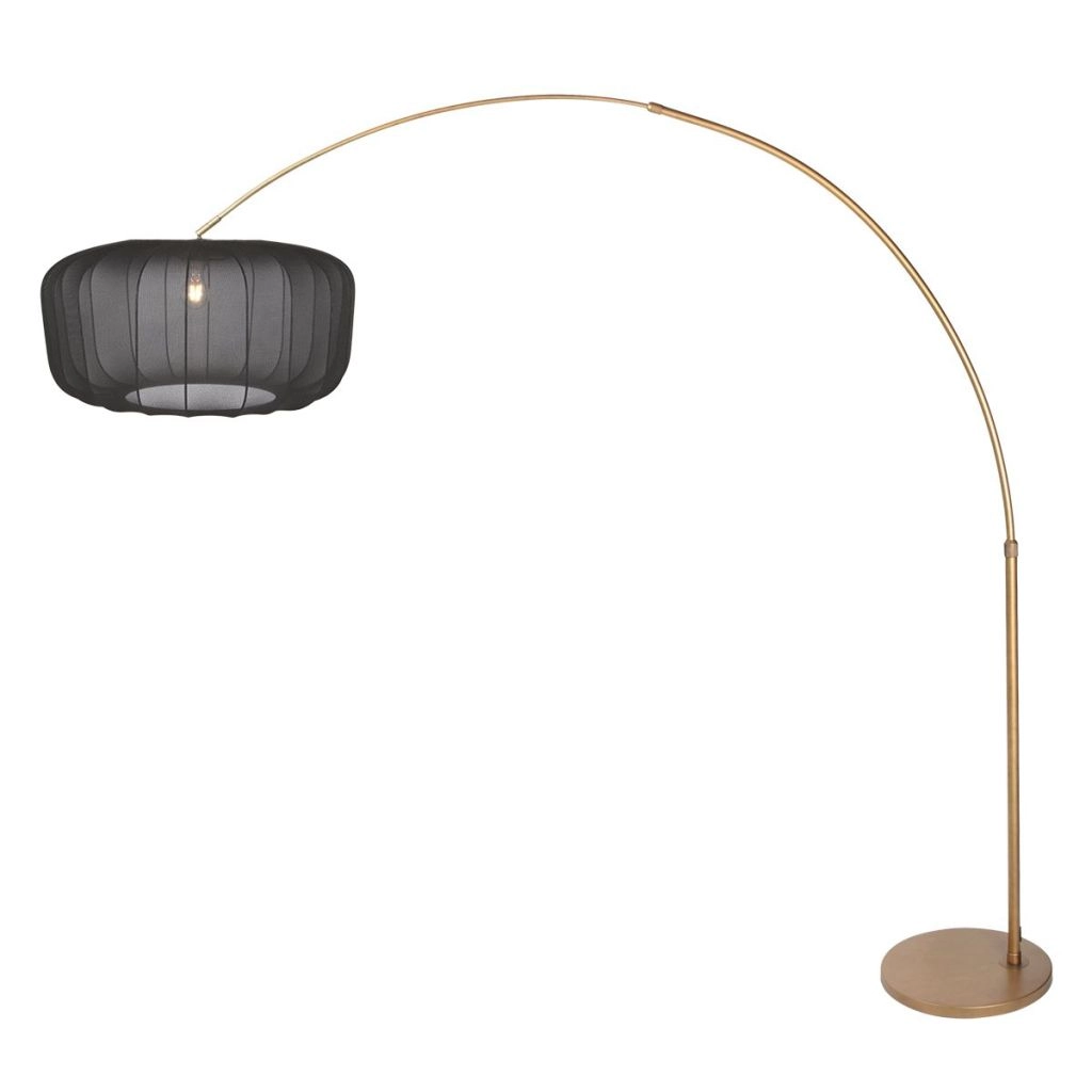 Lampe à arc en bronze Vela Lino avec teinte noire Ø60cm Steinhauer 8712746185690