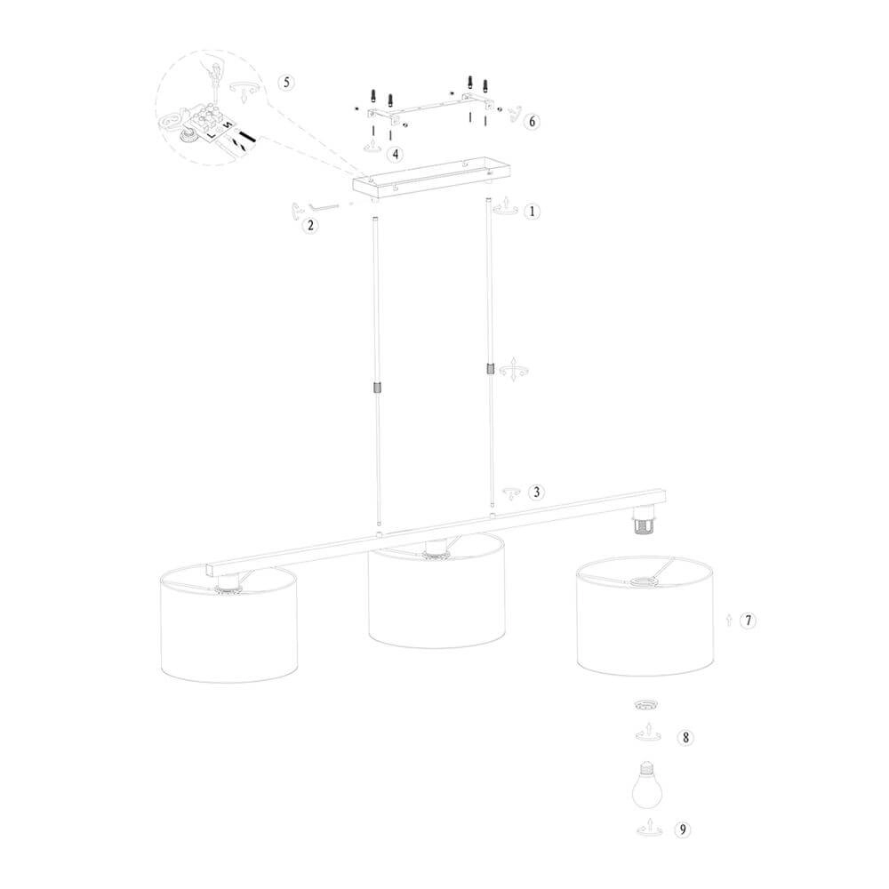 Suspension Stang noir Steinhauer 8712746175653