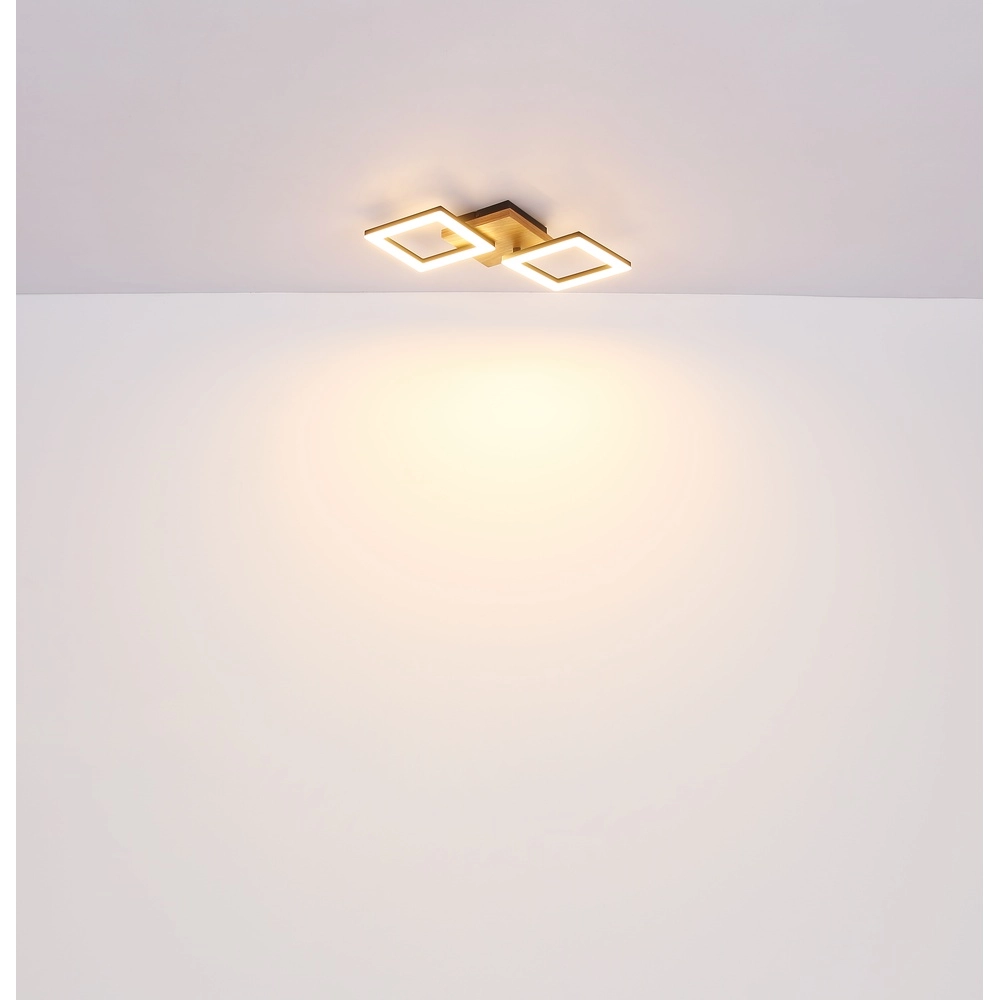 Lampe de plafond Kerry noir avec un aspect bois Globo 9007371443222