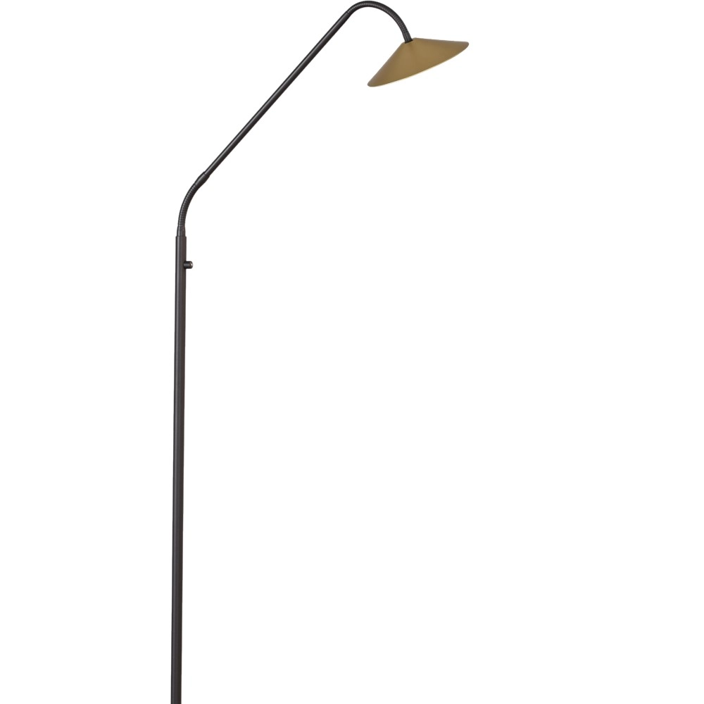 Lampe de lecture au sol Ceppo noir avec or Masterlight 8718121348001