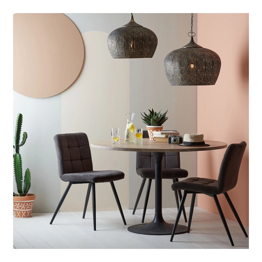 Lampe suspendue Emine Ø 51,5 cm brun Light & Living 8717807195359