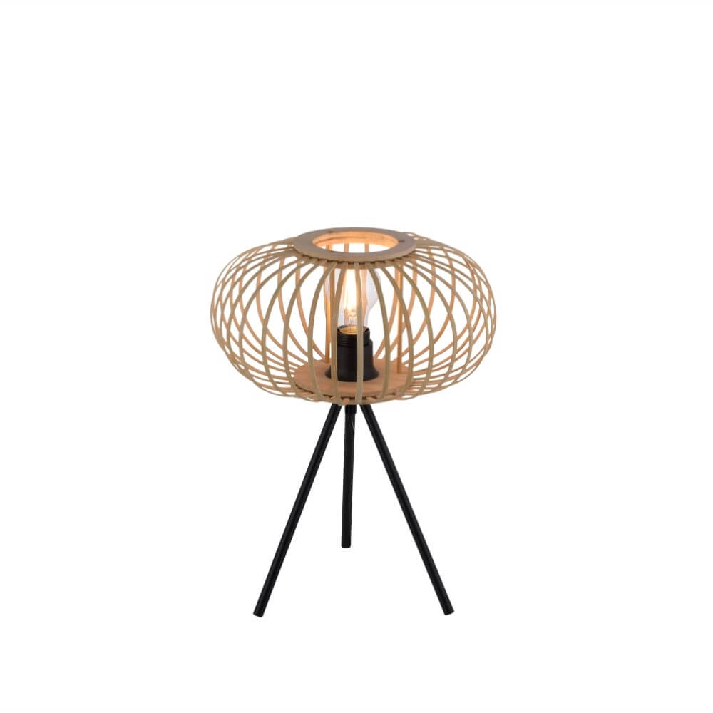 Lampe de table trépied Racoon bois Lampe de table trépied Racoon bois