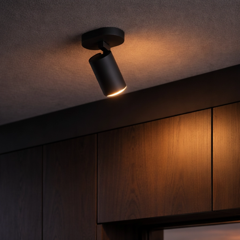 Spot de plafond Esto Simple, Noir