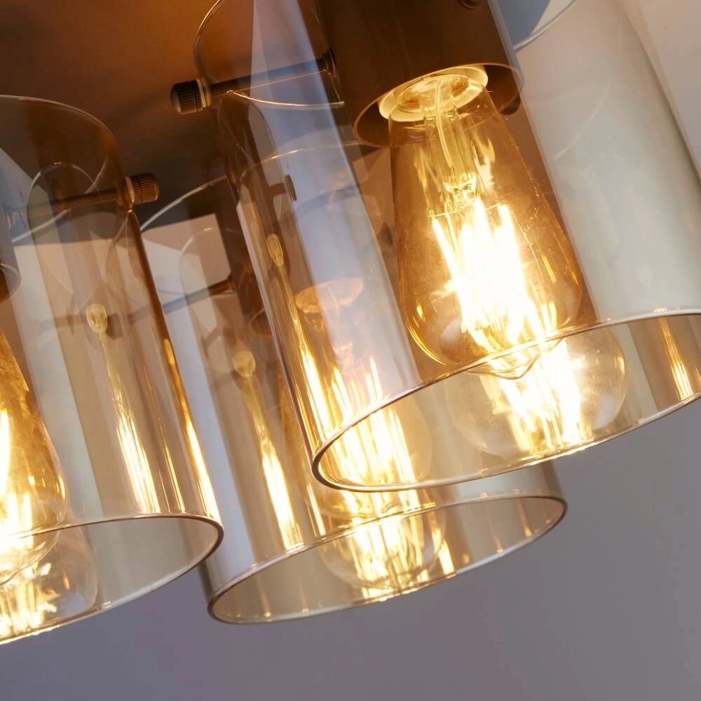 Plafonnier 3 lumières Sweden Brun moka Searchlight 5053423271668