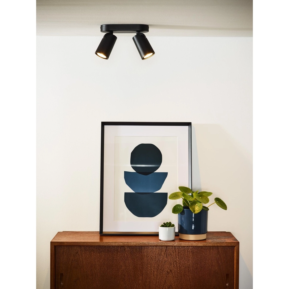 Projecteur de plafond Xyrus 2-noir clair Lucide 5411212234193