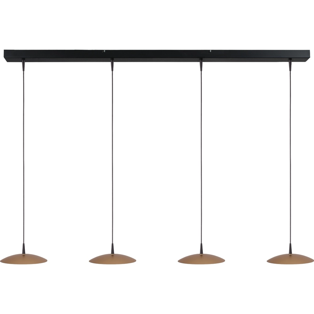Lampe suspendue à 4 lumières Scala noir avec or Ø 20cm