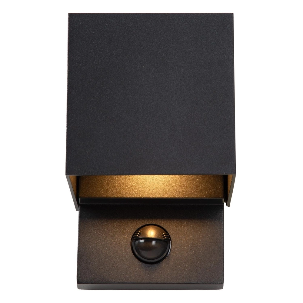 Lampe murale carrée Tadzio avec le capteur noir Lucide 5411212690289