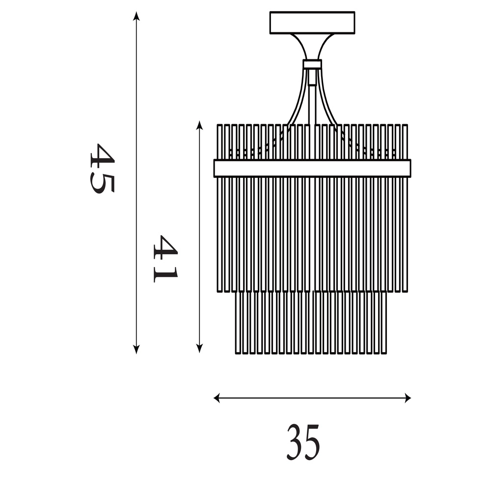 Plafonnier Lara Or avec verre transparent Searchlight 5053423301471