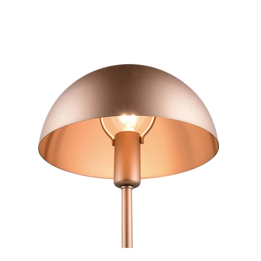Lampe de table design Nola marron café Ø 20cm Trio 4017807633924