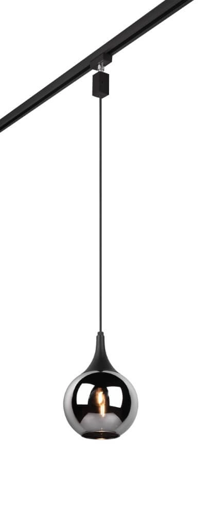Suspension Duoline Lumina avec verre fumé rond pour rail Trio 4017807577501