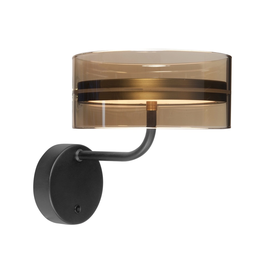 Lampe murale de conception Enzo noir avec bronze