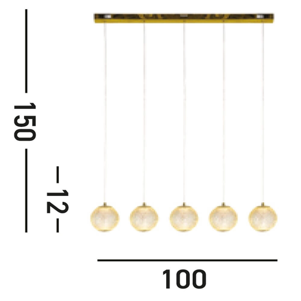 Suspension 5 lumières Allure Oriental Searchlight 5053423273976