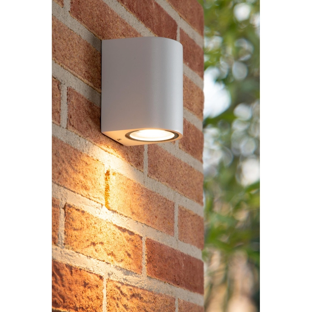 Projecteur mural Zaro IP44 blanc uniquement Lucide 5411212690098